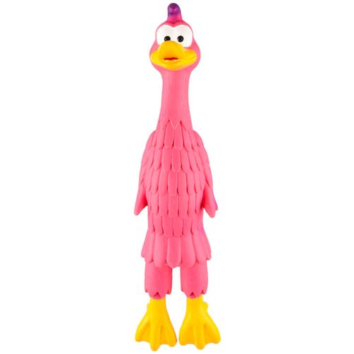 Flamingo Duck 38cm - zabawka dla psa, gumowa kaczka z piszczałką