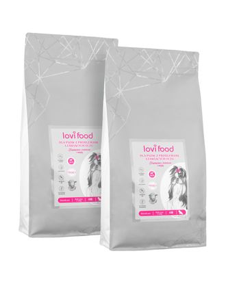 Lovi Food Jagnięcina z batatami i miętą - bezzbożowa karma dla psów małych ras z problemem łzawiących oczu - 2x 4kg