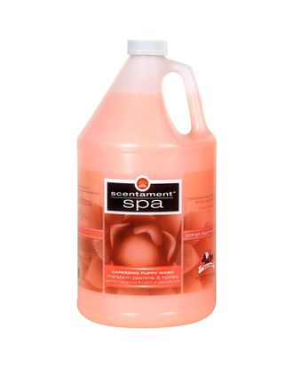 Best Shot Spa Caressing Jasmine & Mandarin Puppy Wash - relaksacyjny płyn myjący dla szczeniąt i kociąt, kwiatowo-owocowy zapachu, z naturalnymi ekstraktami, koncentrat 1:10 - Pojemność: 3,8L