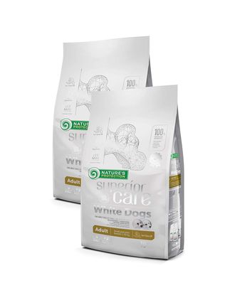 Nature’s Protection Superior Care White Dogs Adult Small Breeds Lamb - karma dla białych psów małych ras, z jagnięciną - 2x 10kg