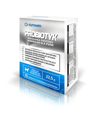 Eurowet Probiotyk 15szt. - preparat wspomagający mikroflorę układu pokarmowego psów
