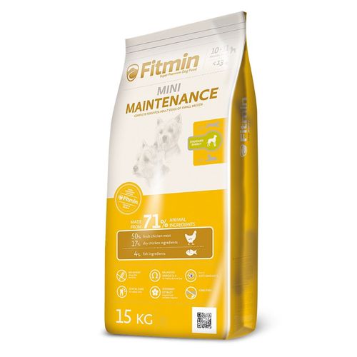 Fitmin Mini Maintenance 15kg - pełnowartościowa karma dla dorosłych psów małych ras, z kurczakiem