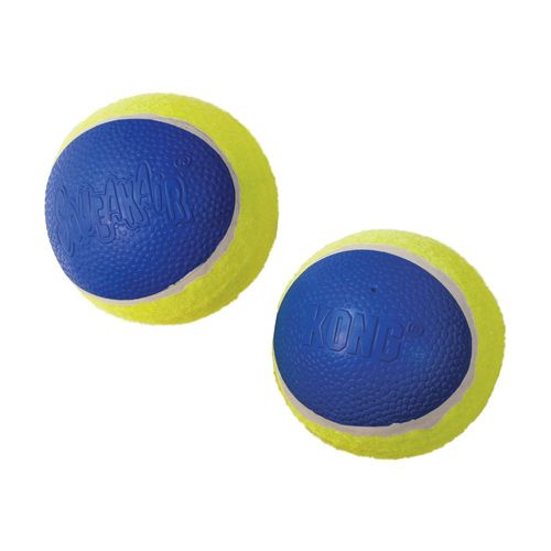 KONG Ultra SqueakAir Ball L (8cm) 2szt. - wzmocniona piłka tenisowa dla psa, aport z piszczałką