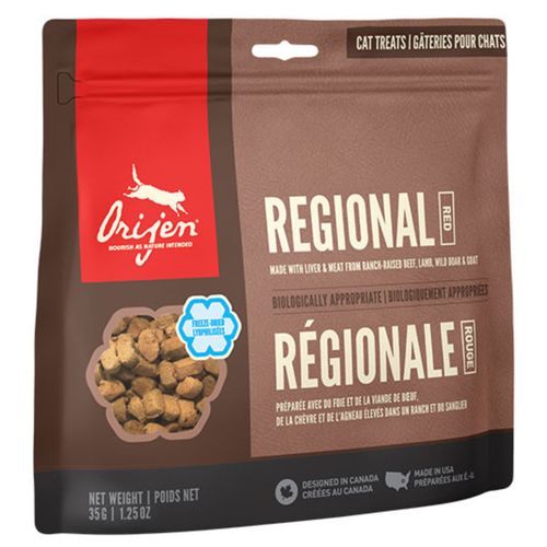 Orijen Regional Red Cat Treats 35g - bezzbożowe przysmaki dla kota, z czerwonym mięsem