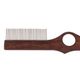 Blovi Brown Wood Comb 25cm - drewniany grzebień dla psa, z obrotowymi ząbkami i otworem na palec