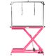 Blovi Callisto Pink - stół z podnośnikiem elektrycznym, blat 125cm x 65cm, różowy