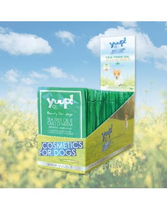 Yuup! Tea Tree and Neem Oil Wipes - chusteczki do sierści odstraszające insekty i pasożyty, dla psa i kota - 60szt.