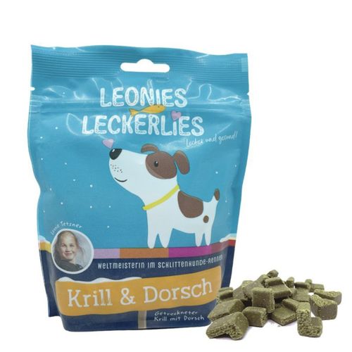 Icepaw Leonies Leckerlies Krill & Dorsch 125g - zdrowe przysmaki dla psa, z krylem i dorszem