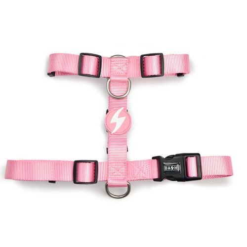 Dashi Solid Back Harness Baby Pink - regulowane szelki guard dla psa, jasny róż