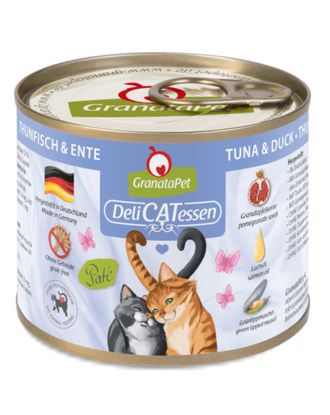 GranataPet DeliCatessen Tuna & Duck - bezzbożowa mokra karma dla kota, tuńczyk i kaczka - 200g