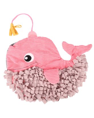 Flamingo Sniffing Carpet Puppy Whale (38cm) - mata do węszenia dla szczeniaka i małego psa, szeleszczący wieloryb