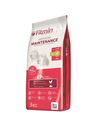 Fitmin Medium Maintenance 3kg -  pełnowartościowa karma dla dorosłych psów średnich ras, z kurczakiem