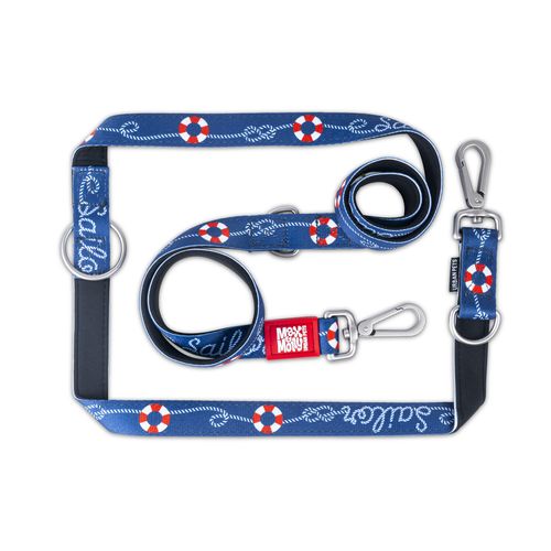 Max&Molly Multi-Leash Sailor - smycz przepinana dla psa, wzór marynistyczny, 200cm