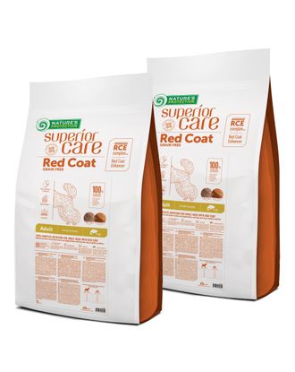 Nature’s Protection Superior Care Red Coat Adult Small Breeds Salmon - karma dla rudych psów małych ras, z łososiem i krylem - 2x 10kg
