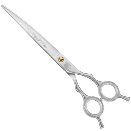 P&W Wild Rose Curved Scissors - nożyczki gięte z satynowym wykończeniem i jednostronnym mikroszlifem