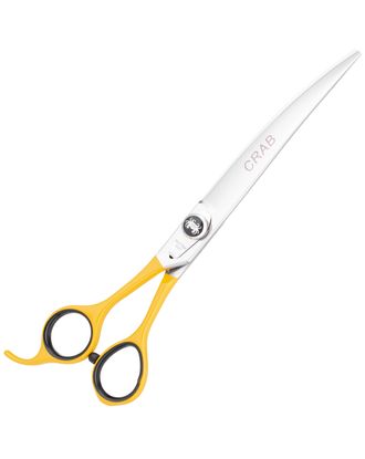 Geib Crab Curved Lefty Scissors Level 1 8,5"- wysokiej jakości nożyczki gięte do strzyżenia zwierząt z jednostronnym mikroszlifem, leworęczne