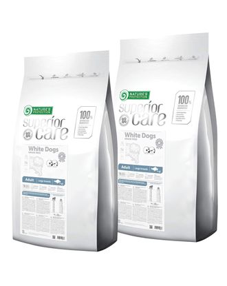 Nature's Protection Superior Care White Dogs Adult Large Breeds White Fish - karma dla białych psów dużych ras, z rybą - 2x 10kg