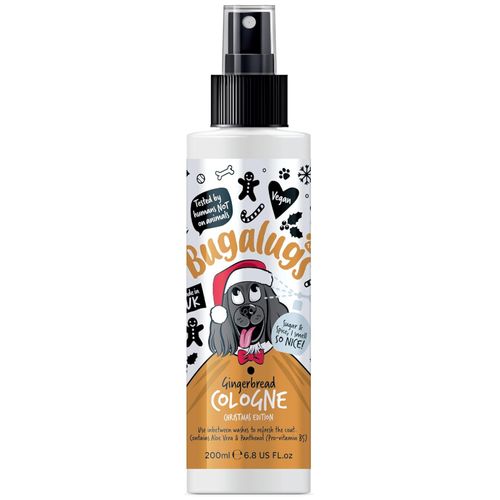 Bugalugs Gingerbread Cologne Christmas Edition 200ml - perfumowany spray dla psa, o zapachu świątecznych pierników