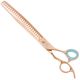 Kenchii Rose Chunkers 8" - degażówki groomerskie w kolorze rose gold, 25 ząbków