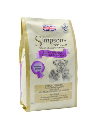 Simpsons Premium Senior/Light Chicken & Brown Rice - karma dla psów, kurczak i brązowy ryż - 2kg