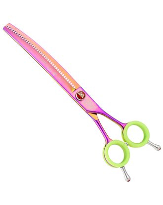 P&W ButterFly Curved Chunker Scissors 7,5" - degażówki groomerskie gięte, 39 ząbków