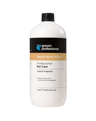 Groom Professional Fast Dri Spray Tropical - preparat redukujący czas suszenia sierści o 50%, o zapachu tropikalnym