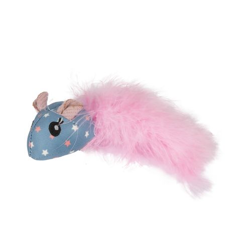 Flamingo Cat Winny Mouse 14cm - mysz zabawka dla kota, z piórkiem boa i kocimiętką, szeleszcząca