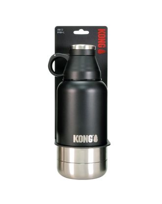 KONG Duo Day Trek - 4 w 1 butelka turystyczna dla psa i opiekuna, z kubkiem i 2 miskami - 910ml