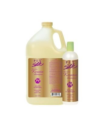 Pet Silk Brazilian Keratin Shampoo - nawilżający, wygładzający szampon dla psa i kota, z keratyną brazylijską i jedwabiem, koncentrat 1:16