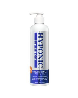 Hyponic for Show Whitening Shampoo - profesjonalny szampon dla psów wystawowych, do białej i jasnej sierści - 500ml