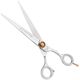 P&W Stiletto Straight Scissors - solidne nożyczki groomerskie proste z łożyskiem kulkowym, ściętymi krawędziami i szerokimi ostrzami