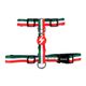 Dashi Stripes Green & Red Back Harness - regulowane szelki guard dla psa, paski zielono-czerwone