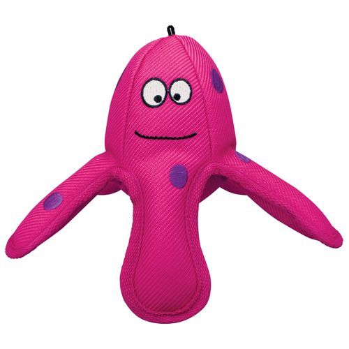 KONG Belly Flops Octopus M - wzmocniona ośmiornica dla psa, z piszczałką, do wody i szarpania