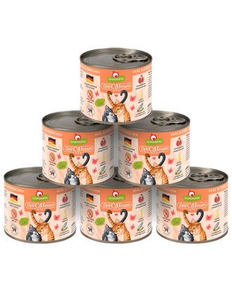 GranataPet DeliCatessen Veal & Coney - bezzbożowa mokra karma dla kota, cielęcina i królik - 6x 200g