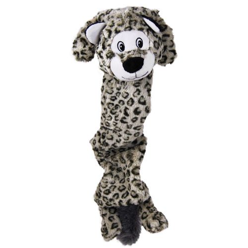 KONG Stretchezz Snow Leopard XL 60cm - rozciągliwa zabawka dla psa, pantera śnieżna