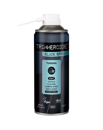 Trimmercide Blade Spray 5in1 Tundra 400ml - preparat do konserwacji i czyszczenia ostrzy, zapach tajga