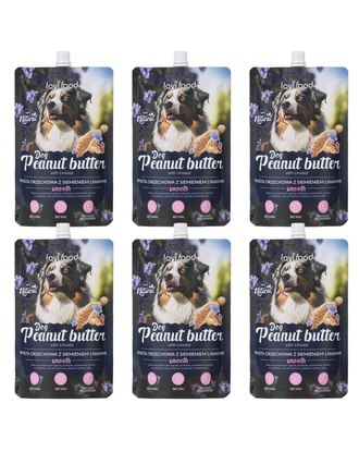 Lovi Food Peanut Butter with Linseed - pasta orzechowa dla psa i kota, z siemieniem lnianym - 6x 300g