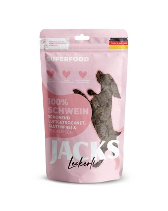 Jacks Leckerlie Superfood Schwein 90g - smaczki dla psa, 100% wieprzowiny