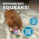 Outward Hound Durablez Owl 15cm - piszcząca zabawka dla psa, bez wypełnienia, fioletowa sowa