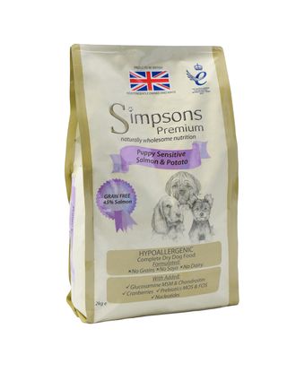 Simpsons Premium Puppy Sensitive Salmon &amp; Potato - karma dla wrażliwych szczeniąt, łosoś i ziemniaki - 2kg