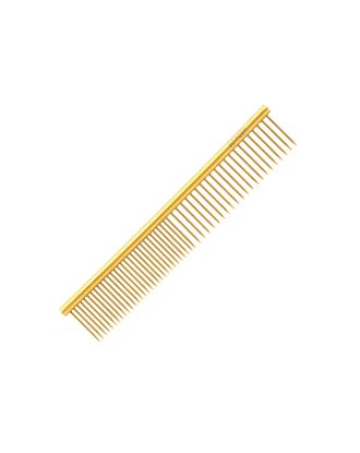 So Posh Metal Comb Petite 15,5cm - metalowy grzebień groomerski, złoty, mieszane piny 50/50
