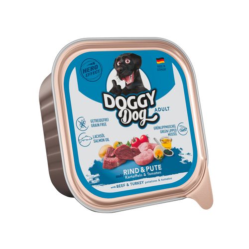 Doggy Dog Beef & Turkey 150g - bezzbożowa mokra karma dla psa, z wołowiną i indykiem