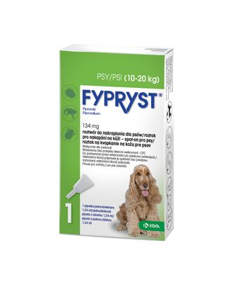 Fypryst Fipronil 134mg - krople na pchły i kleszcze dla psa o wadze od 10 do 20kg