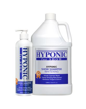 Hyponic for Show Whitening Shampoo - profesjonalny szampon dla psów wystawowych, do białej i jasnej sierści