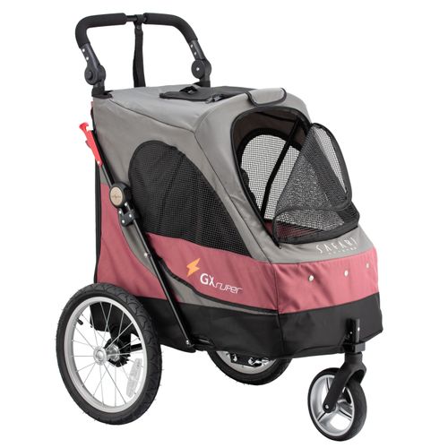 Show Tech Petstro 3-Wheel Buggy Grey/Pink - wózek dla psa, kota, spacerówka, do 30kg