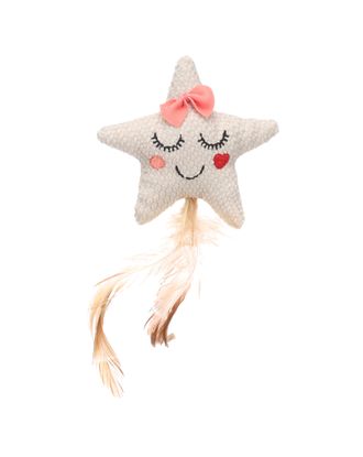 Flamingo Cat Lovu Star - zabawka z kocimiętką, gwiazdka z piórkami
