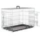 Flamingo Keo Silver - metalowa klatka dla psa, M: 47x77x54cm
