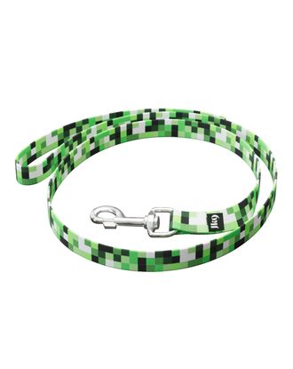 Julius-K9 MoreColor Basic Leash Pixelfield 120cm - smycz dla psa, taśmowa, zielone piksele