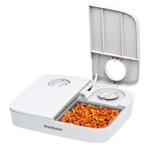 PetSafe Automatic 2 Meal Pet Feeder - dozownik karmy dla kota, małego i średniego psa, dwukomorowy