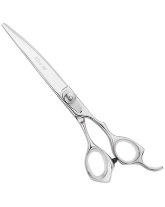 Geib Kiss Silver Pink Curved Scissors - wysokiej jakości nożyczki gięte z mikroszlifem i srebrnym wykończeniem